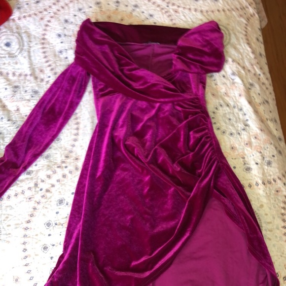 Fashion Nova Purple Velvet Dress - Picture 3 of 5